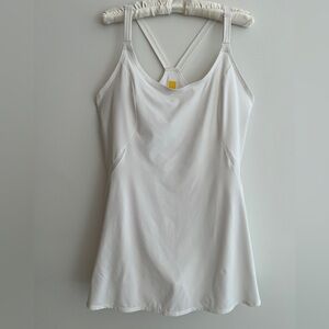 LOLE White Cycle Dress Inner One Piece Shorts Jumpsuit Golf Pickleball Athletic